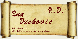 Una Dušković vizit kartica